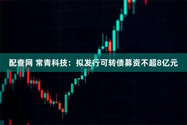 配查网 常青科技：拟发行可转债募资不超8亿元