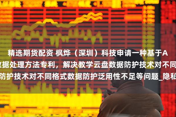 精选期货配资 枫烨（深圳）科技申请一种基于AI算力架构的教学云盘数据处理方法专利，解决教学云盘数据防护技术对不同格式数据防护泛用性不足等问题_隐私_信息_企业